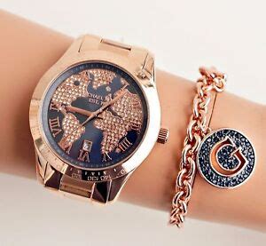 michael kors uhr weltkarte gold|Michael Kors rose gold.